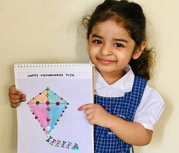 Vishwakarma Puja - Kite making activity 2021