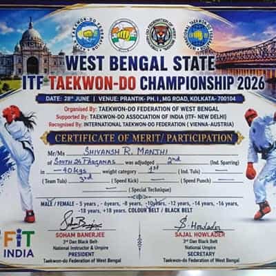 West Bengal State ITF Taekwon-Do Championship 2026