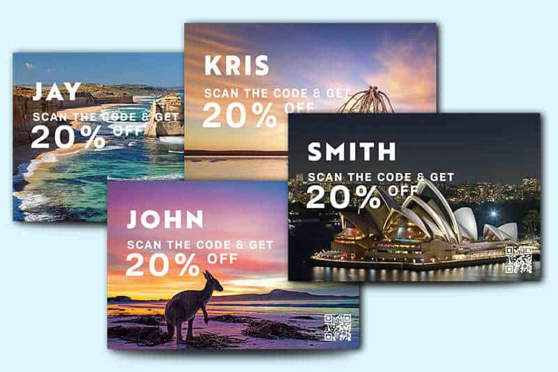 Variable Data Printing Personalise Postcards 1