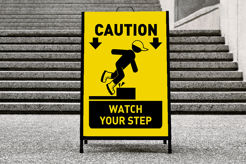 A-Frame Accident Prevention Printing - Same Day Accident Prevention and Lockout tags