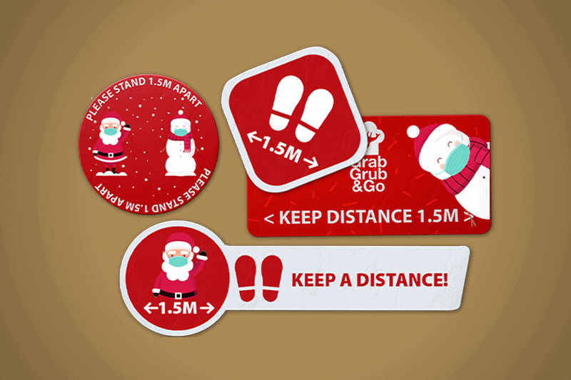 Floor Stickers on Christmas theme 2 - Same Day Printing Floor Stickers on Christmas theme 2 - Same Day Printing