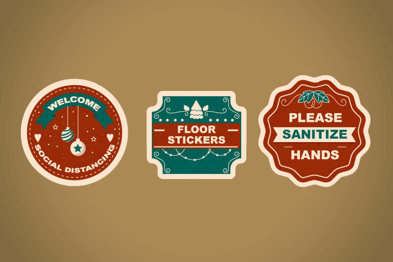 Floor Stickers on Christmas theme - Same Day Printing Floor Stickers on Christmas theme - Same Day Printing
