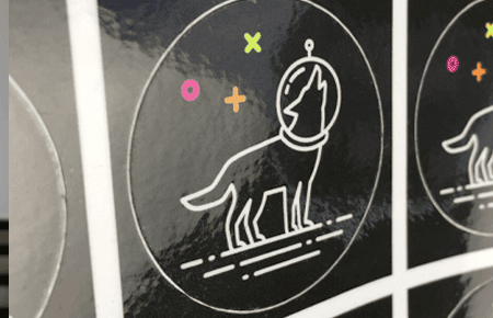 Urgent Gloss Laminated Vinyl sticker Melbourne