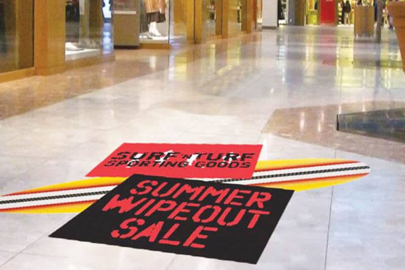Neoprint SS1000 Concrete Vinyl Mall floor Graphics 8