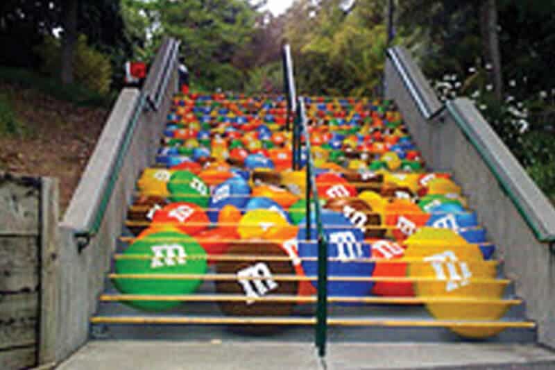 Neoprint SS1000 Concrete Vinyl - MandM on Stairs Neoprint SS1000 Concrete Vinyl - MandM on Stairs