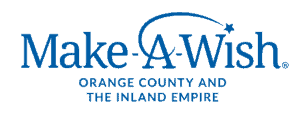 Make-A-Wish logo with a star and swoosh over “Orange County and the Inland Empire,” supporting comfort for local families.