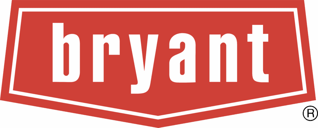 Warm red Bryant logo featuring white lowercase text centered on a shield shape, reflecting Service Champions’ trusted local service.