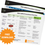 USPS promotional calendar 2024 for direct mail marketing strategies and targeted direct marketing solutions.