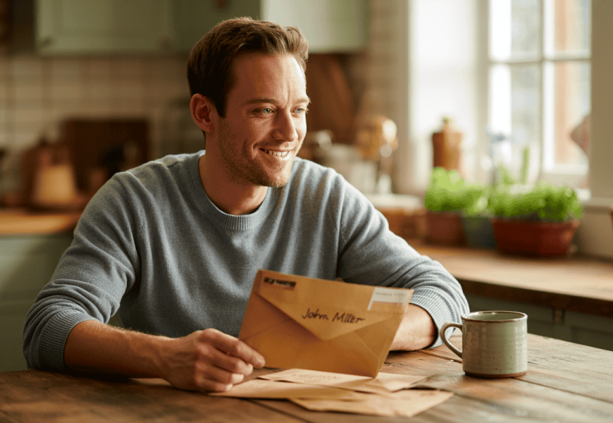 Envelope direct mail marketing with personalized letter for effective engagement.