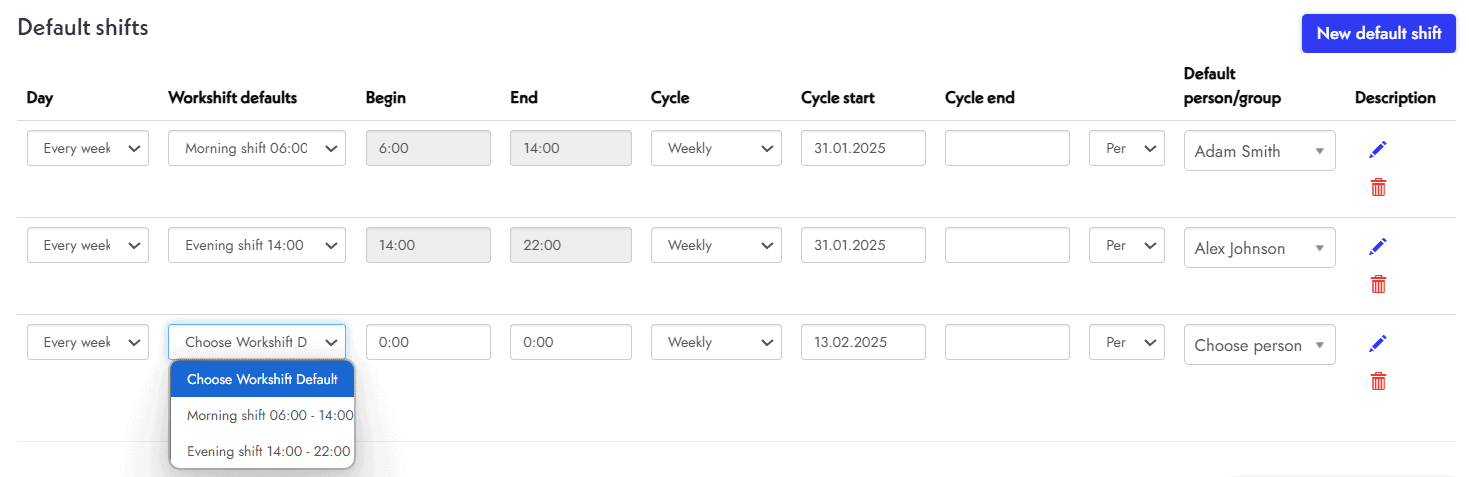 Cara menambahkan Shift Baru ke Stasiun Kerja – SkyPlanner