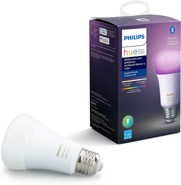 Philips Hue White And Colour Ambiance A19 Led Smart Bulb - Bluetooth & Zigbee Compatible