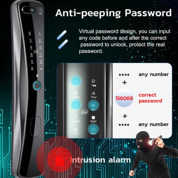 Tuya Smart Face recognition and fingerprint door lock - Image 3