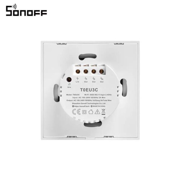 SONOFF WiFi + RF Smart Touch Switch3 gang switch - Image 2