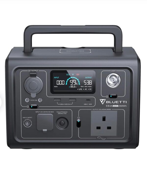 BLUETTI EB3A Portable Power Station | 600W 268Wh - Image 3