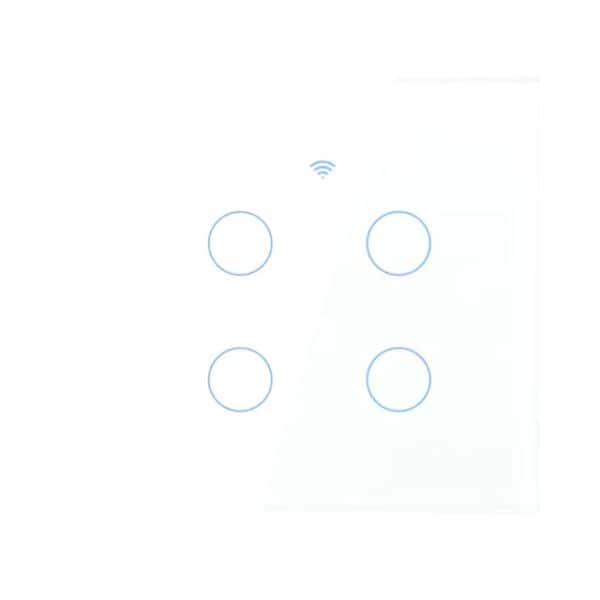 4 Gang Smart Wifi Light Switch Tuya – White