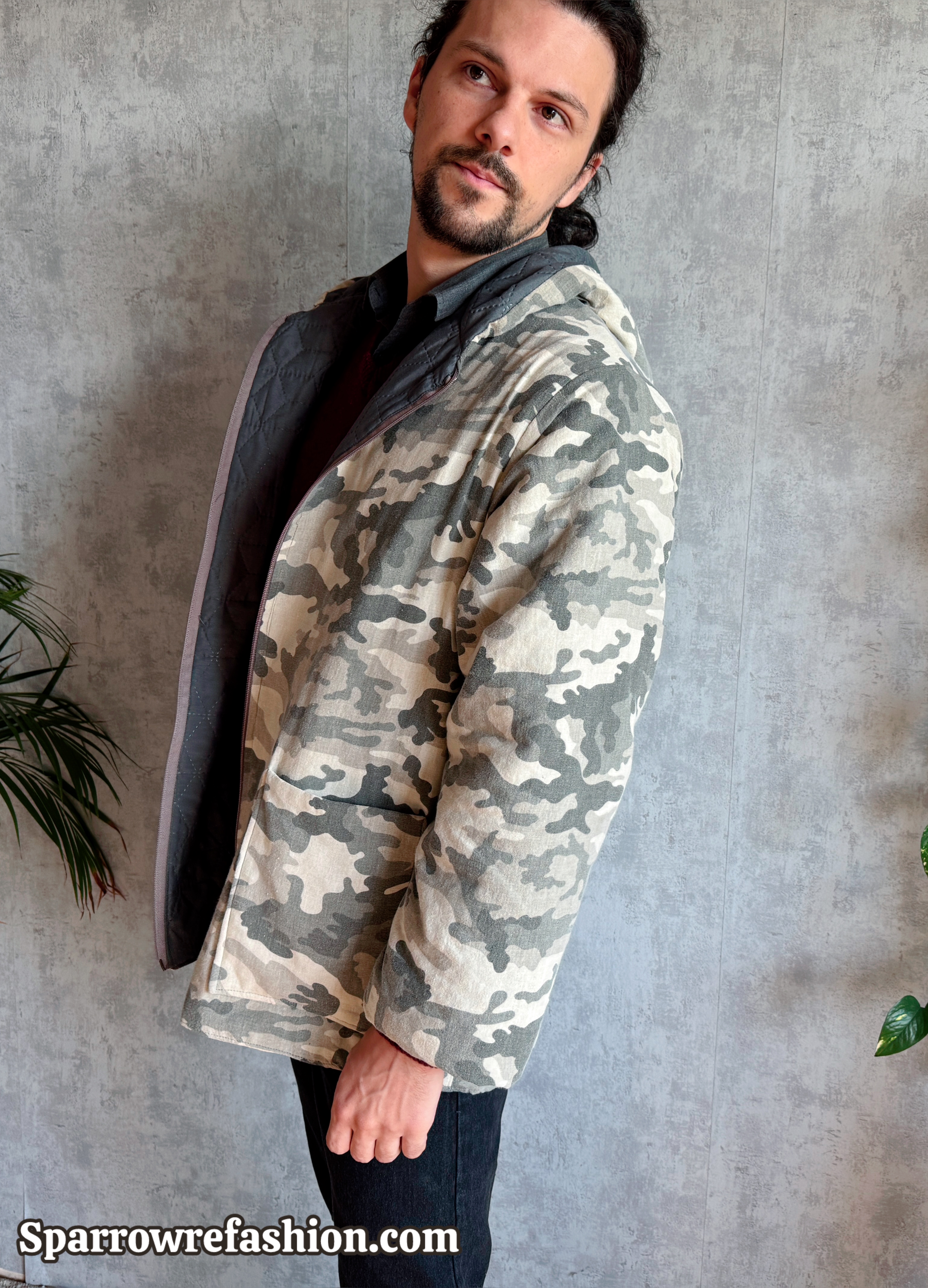 Free Mens Jacket Sewing Pattern + Sewing Tutorial - Sparrow Refashion ...