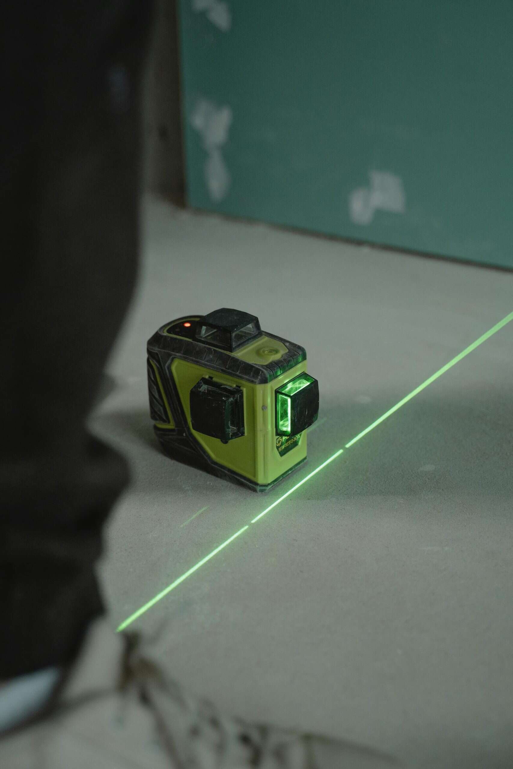 laser level before soil densification