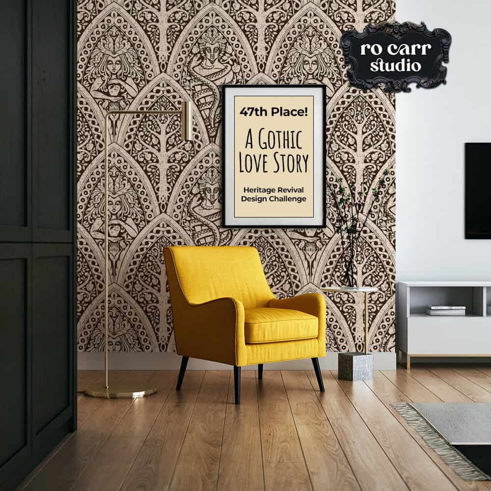 47th Place for "A Gothic Love Story" in Spoonflower's "Heritage Revival" design challenge.