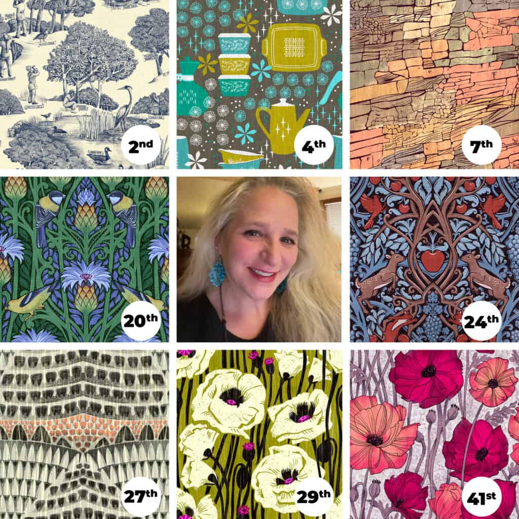 2025 Year in Review featuring 8 top designs and portrait of the artist.