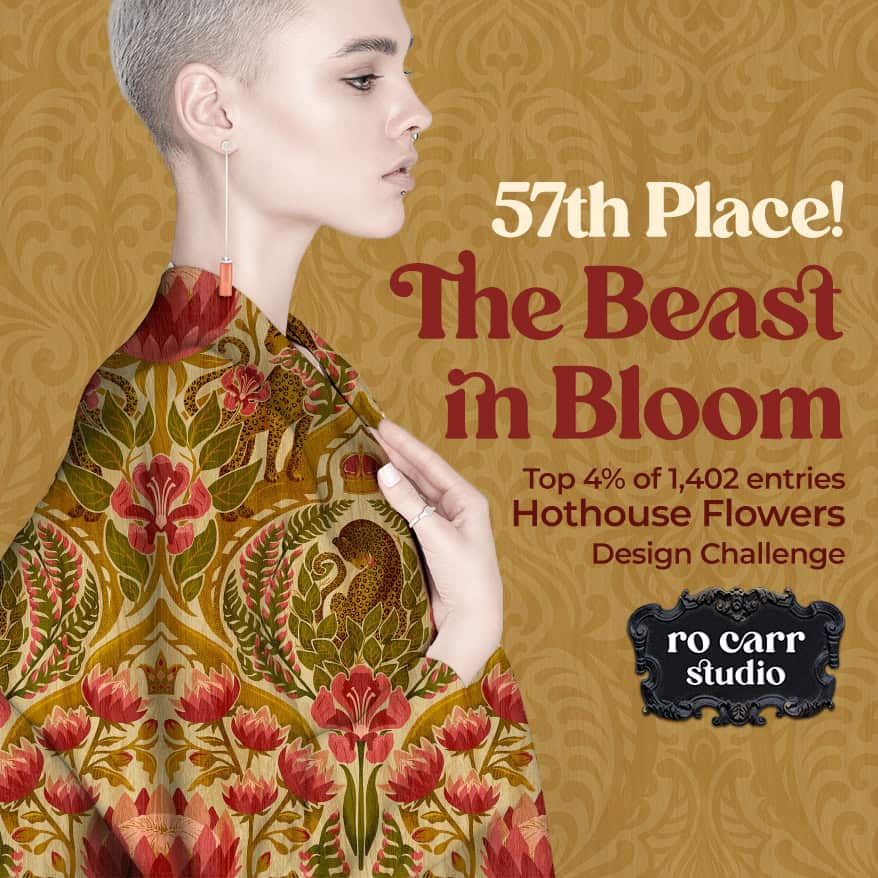 57th Place! The Beast in Bloom - Top 4% of 1,402 entries Hothouse Flowers Design Challenge.
