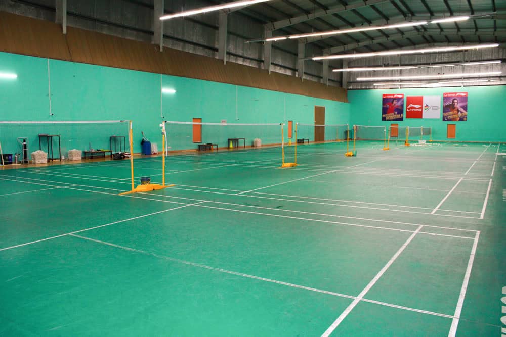 Badminton Court Side View at Suchitra Academy International School