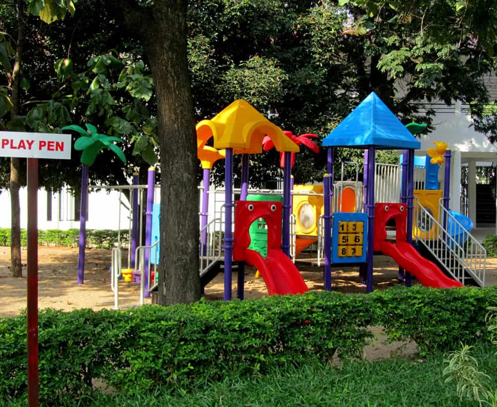Outdoor park view of Suchitra Academy.