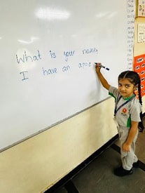 22nd July,2024:  Grade I students took a giant leap in their writing journey by mastering the various punctuation marks.