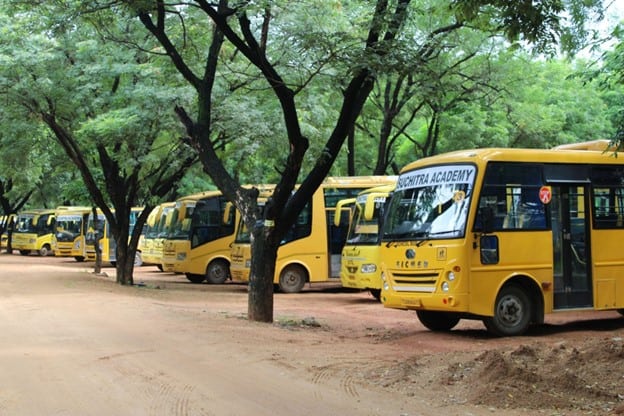 Bus Bay in Suchitra Academy top International school in Hyderabad