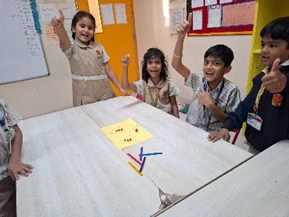 20th December, 2024: Grade II students engaged in a dynamic group activity to solidify their understanding of division.