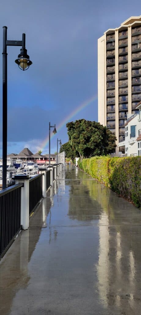 Rainbow over Mission Bay Marina