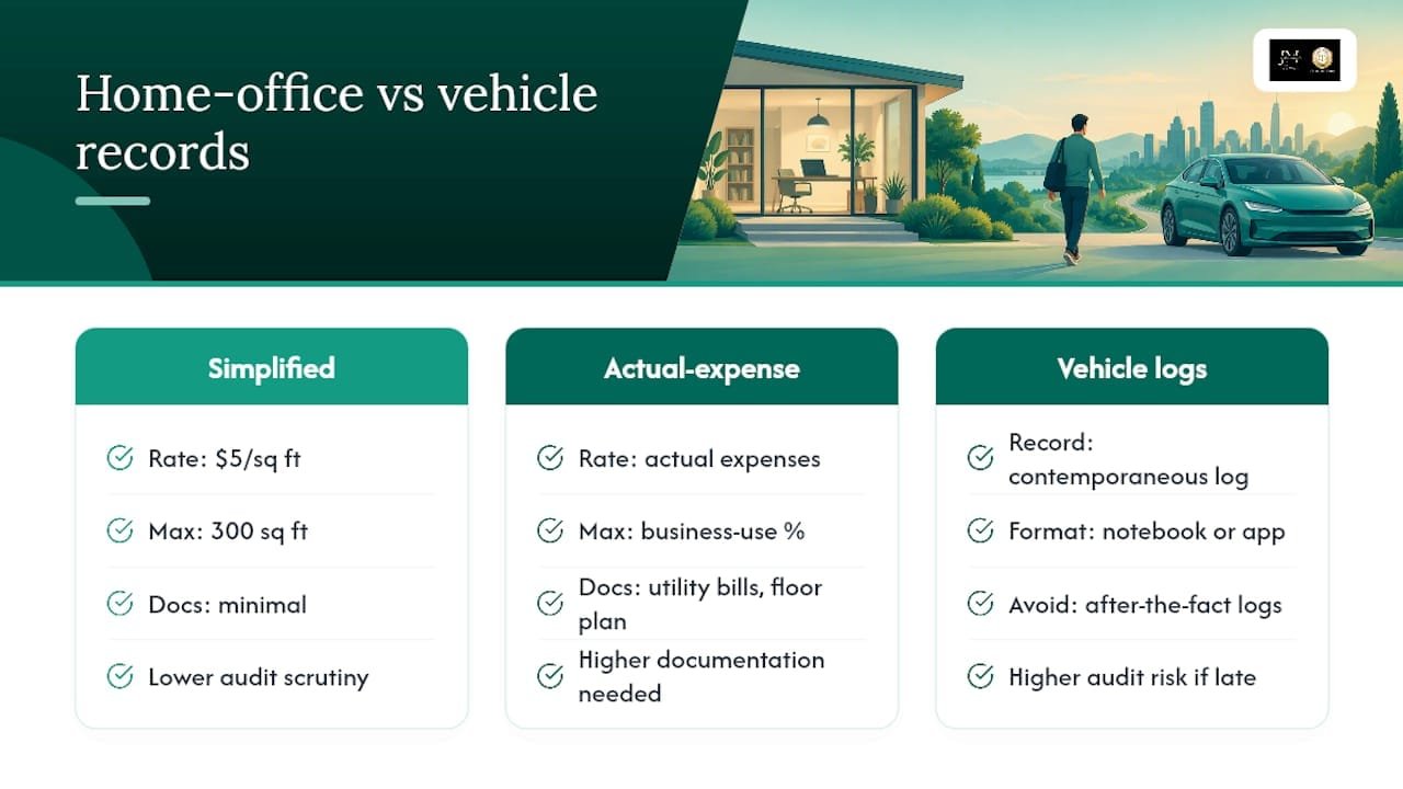 Home office and vehicle claims — overview diagram