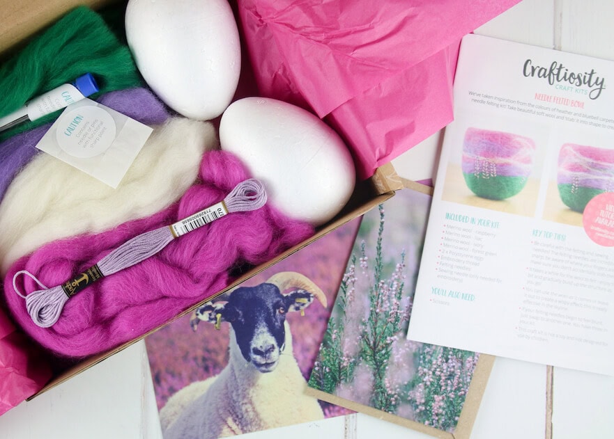 Craftiosity craft subscription box based in the UK