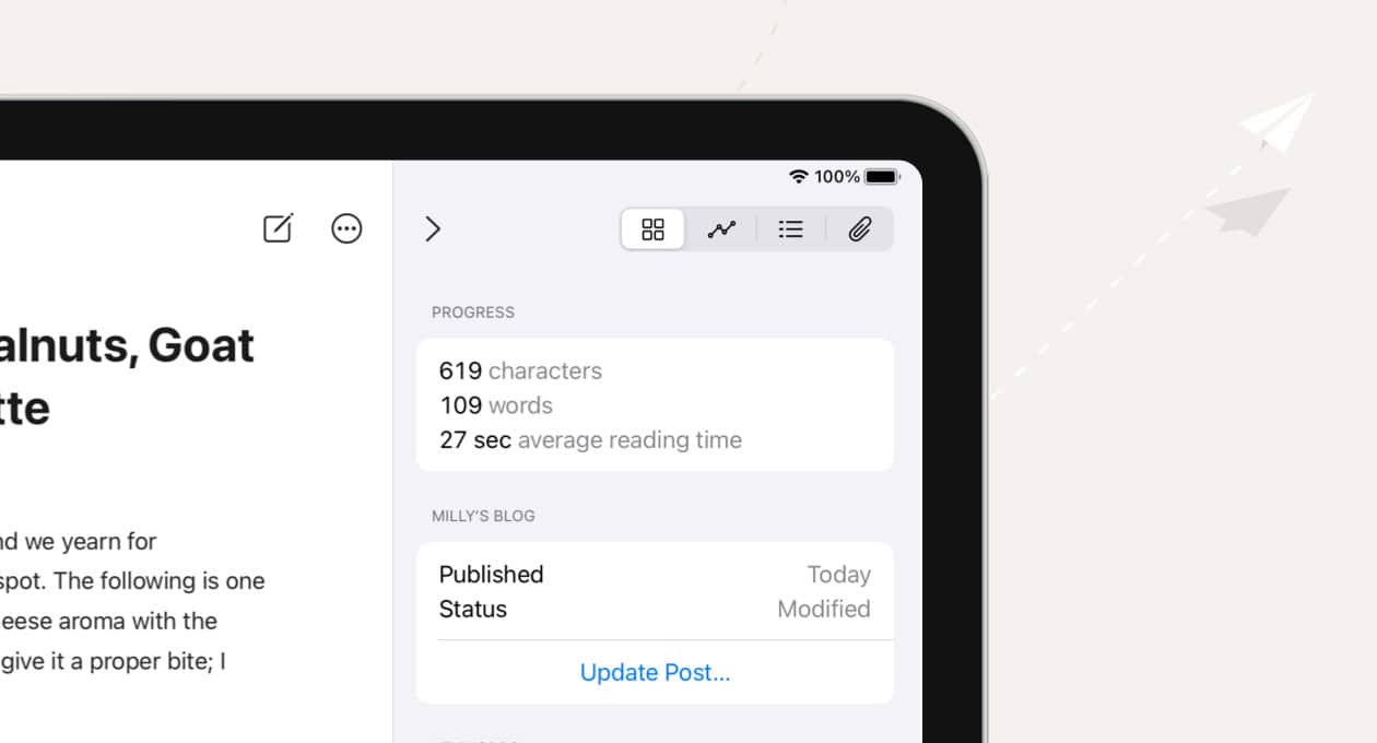 Publishing-Status Ulysses