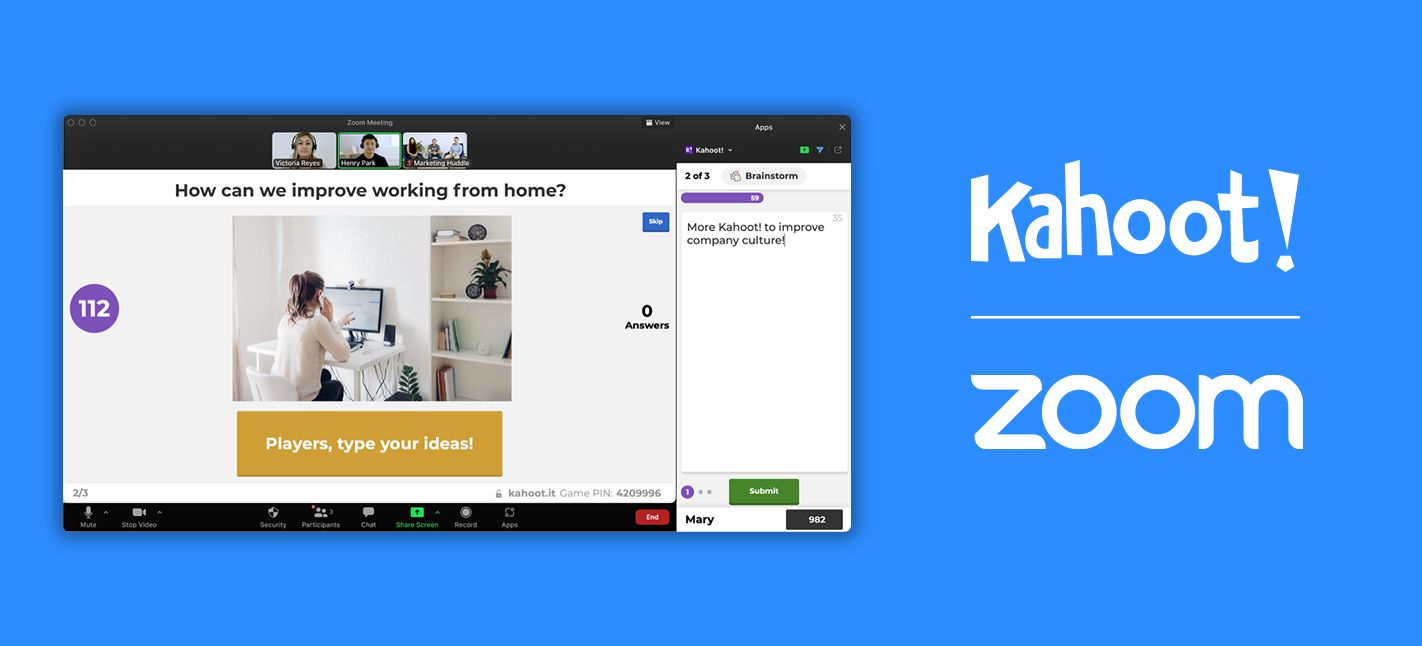 Zoom and Kahoot