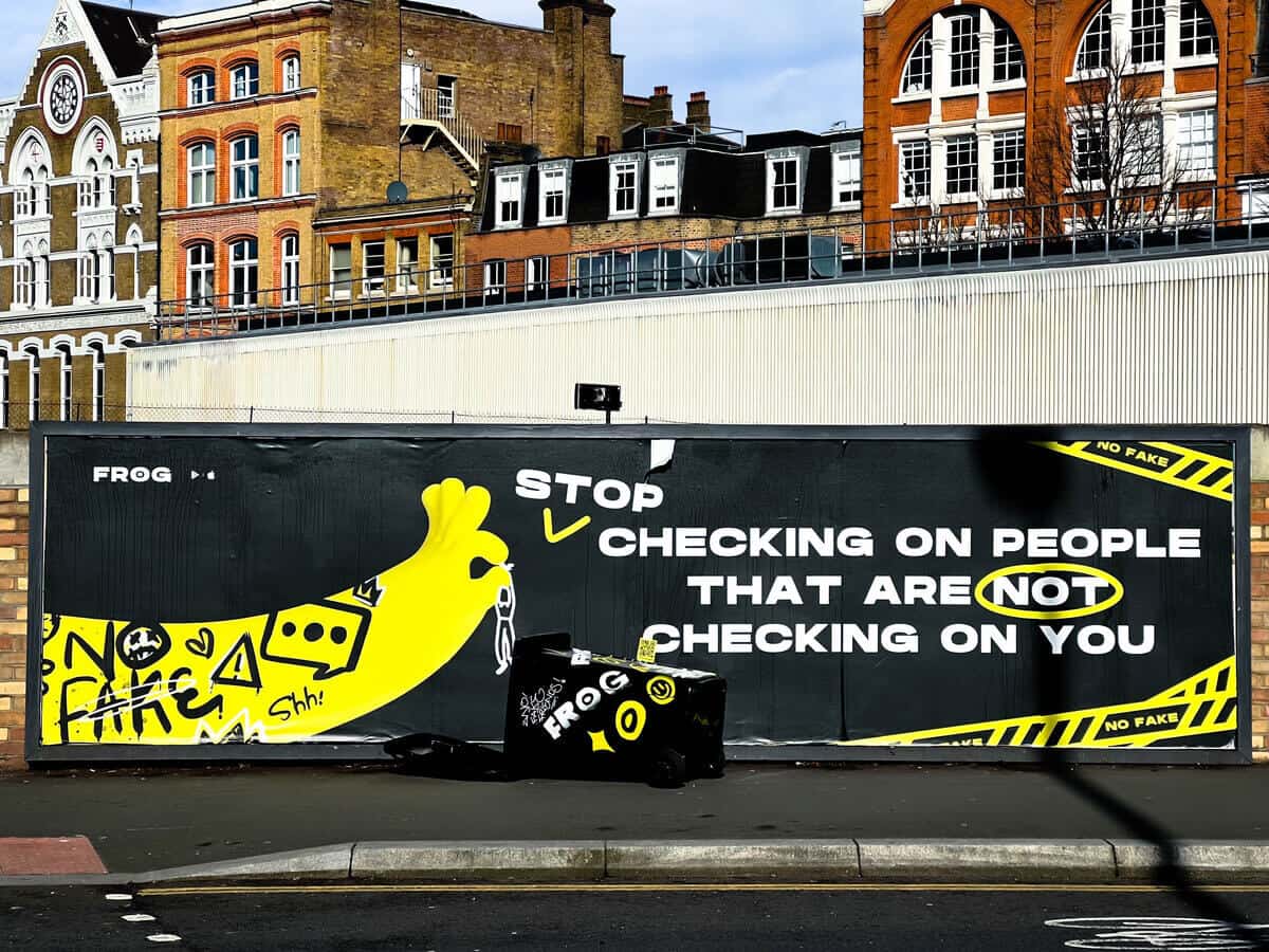 Frog Billboard in London