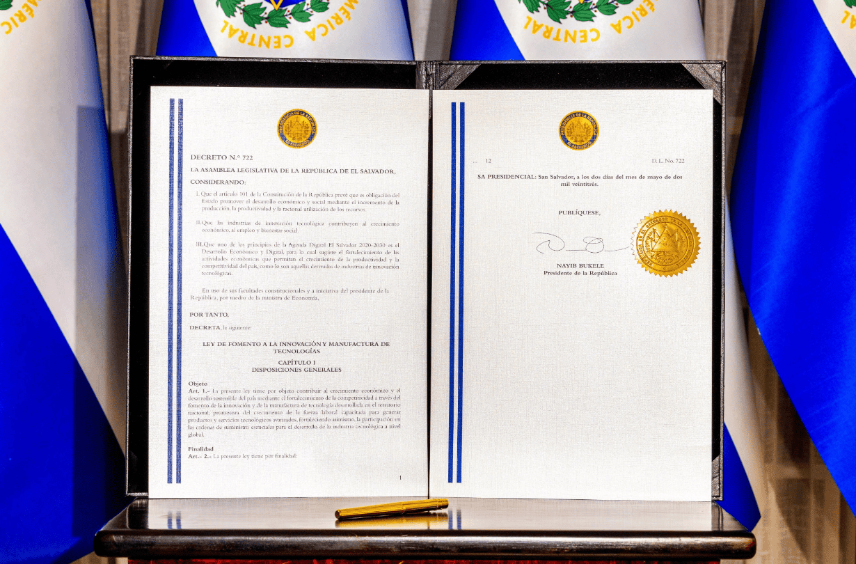 El Salvador President Signs Law Eliminating Taxes on Tech Innovations