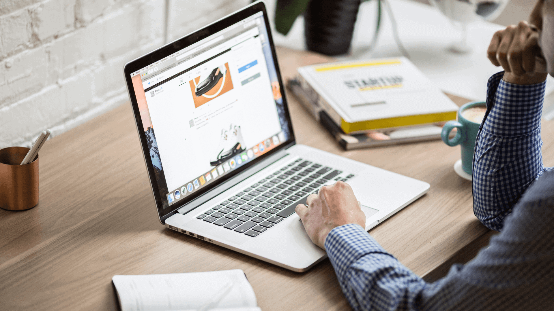 Man Working On Laptop