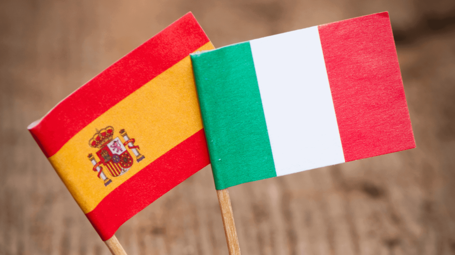 Spanish And Italian Flags