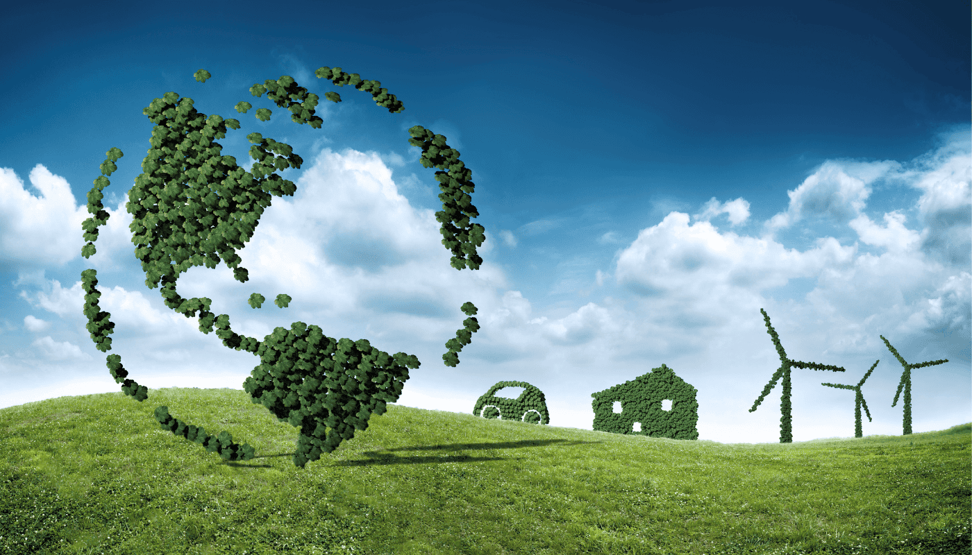 Sustainable imagery illustrating the tension between Big Tech's sustainability pledges and its expanding AI-driven carbon footprint.