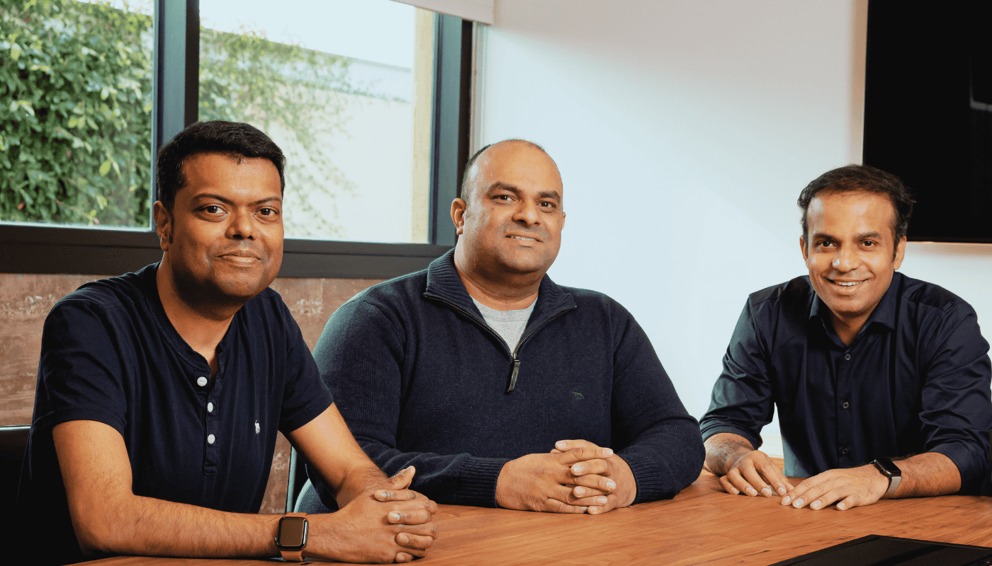 Orkes founders - Viren Baraiya (CTO), Dilip Lukose (CPO), and Jeu George (CEO). Orkes' AI orchestration platform used by enterprise engineering teams to deploy AI reliably in production.