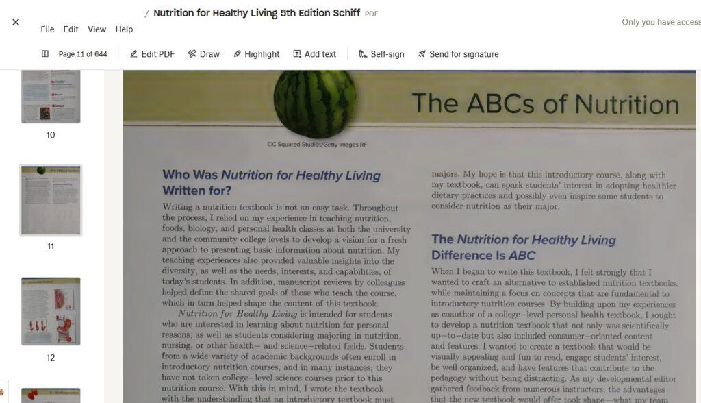 sample of Nutrition for Healthy Living 5e