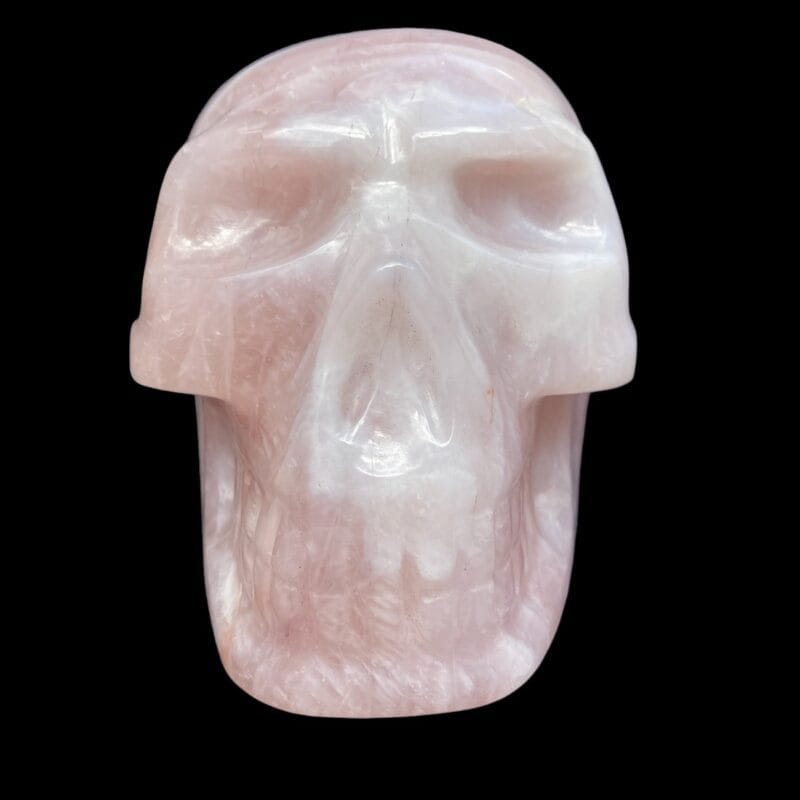 Large rose quartz crystal skull for sale
