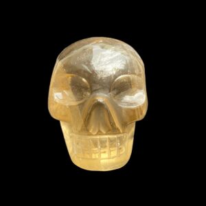 Real citrine crystal skull