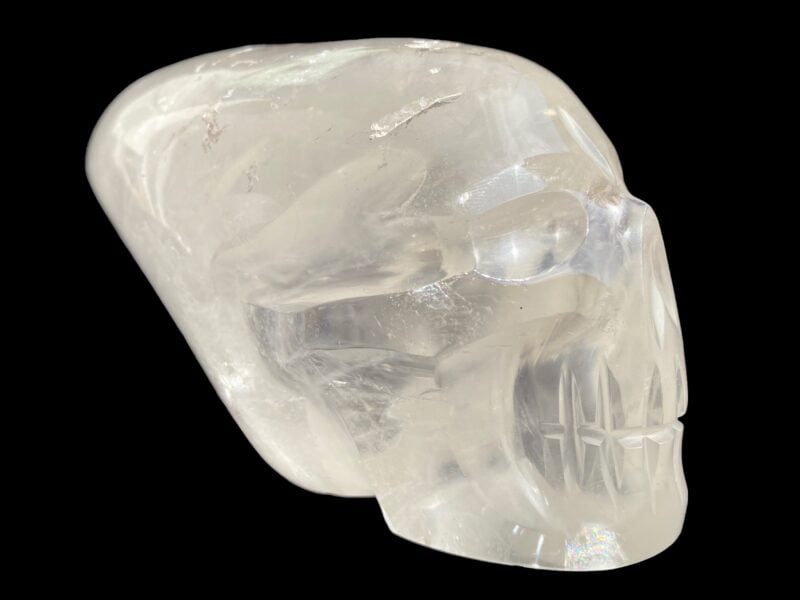 Clear quartz traveler skull