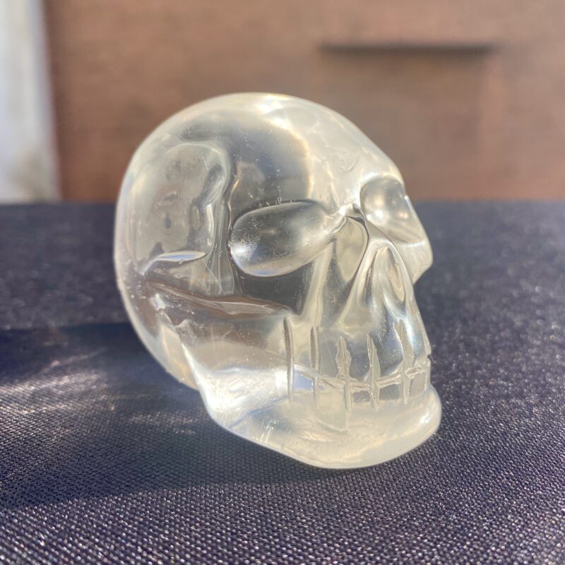 Lemurian quartz skull
