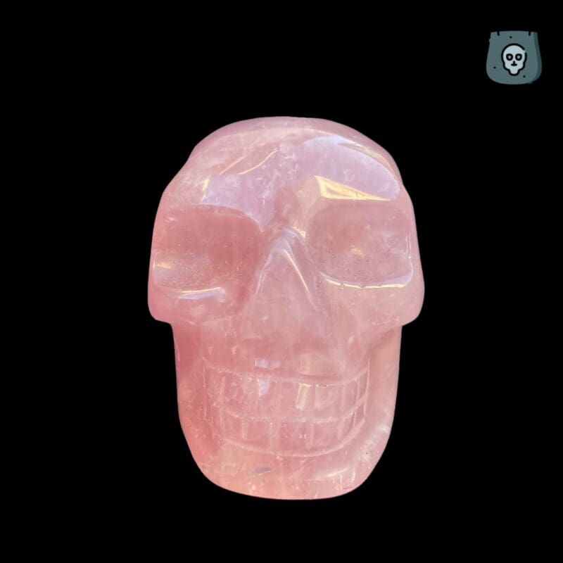 Rose quartz skull
