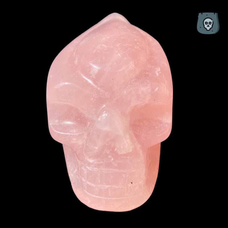 Rose quartz traveler skull