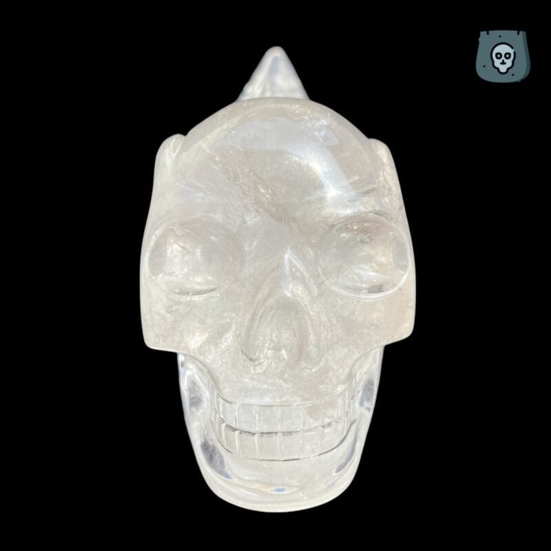 Clear quartz traveler skull