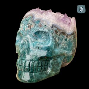 Amethyst skull with natural top