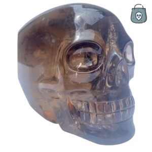 Elestial smoky quartz skull